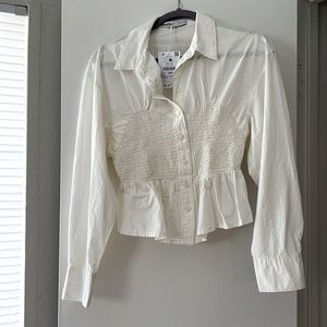Elegant White Work Blouse